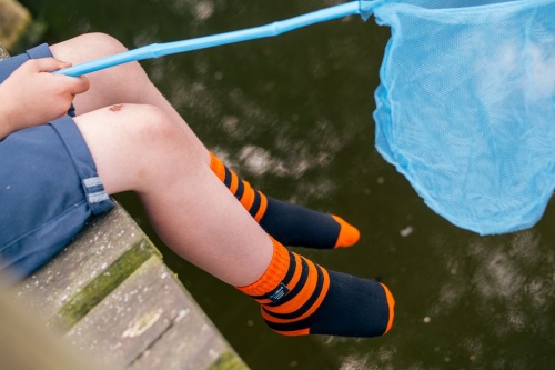 Водонепроницаемые носки детские DexShell Waterproof Children Socks S (16-18 см) оранжевые, DS546S фото 16